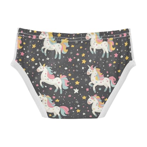 Wusikd Unicorns Stars Boys' Underwear Cotton Cartoon Boys Briefs Soft Toddler Underwear 2T2
