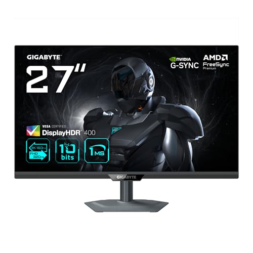 GIGABYTE G27U Moniteur de Jeu 27” 4K UHD - Mode Double (4K 160Hz ou FHD 320Hz), 3840 x 2160, 1ms, 350 CD/m², FreeSync Premium, DisplayHDR400, HDMI 2.1, DisplayPort 1.4