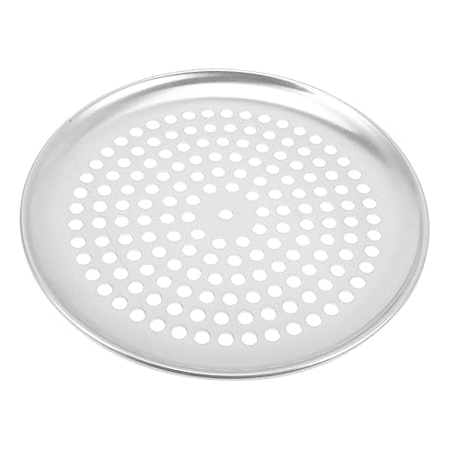 Genérico Bandeja para Pizza de Acero Inoxidable Pizza Pan hornos de Bandeja y Rejilla para cocinar Molde para Pizza Bandeja de Pizza para Horno Bandeja para Hornear con Agujeros