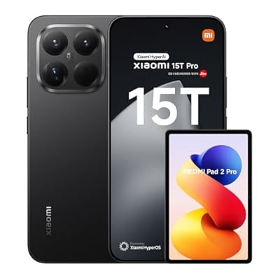 Xiaomi 15T Pro - Smartphone de 12+512GB  Lentes óptica Leica Summilux  Pantalla Eye Care de 6 83" 144 Hz  HyperCharge de 90W  Cargador no Incluido  Negro  Versión ES  + REDMI Pad 2 Pro