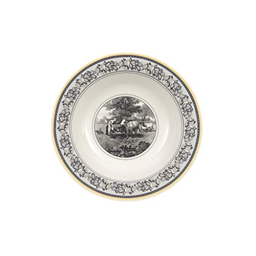 Villeroy & Boch Audun Ferme Ensaladera, Porcelana Premium, Blanco/Gris