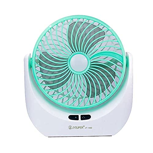 QONETIC USB Fan, Desk Fan Table with Strong Airflow & Quiet Operation, Cooling Speed Rotatable Head for Home Office Bedroom Travel Camping and Desktop Powerful Home, Kitchen (JY 1880)