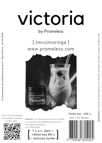 Poudre de Moringa Pure Origine Île Maurice Victoria by Promeless (250 g (Lot de 1))