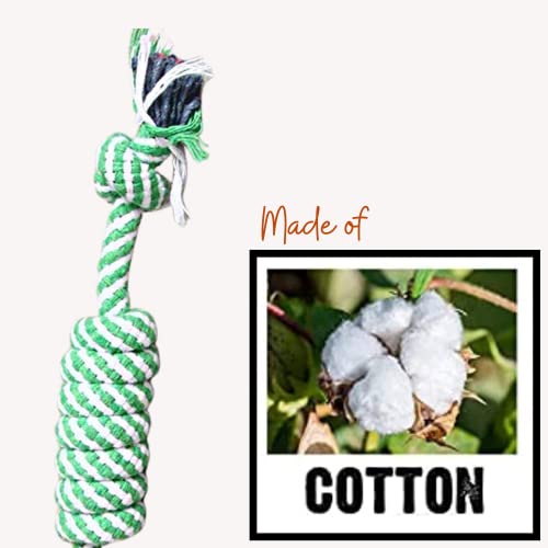 Image of Foodie Puppies Durable Cotton Twisted Rope Chew Toy for Dogs | Chewing, Fetching, Playing, Teething & Training for Small to Medium Dogs & Puppies (Color May Vary)