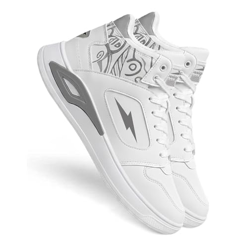 Image of BRUTON Thunder Strike-219 Men's High Top | Lightweight Shoes for Men | Comfortable Walking Jogging Gym Shoes | Lace-Up Training Footwear