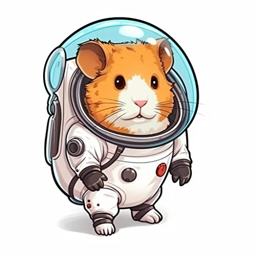 Image of Yoonek Graphics Hamster Vinyl Decal Sticker for Car, Laptop, Tumbler, More. #005570