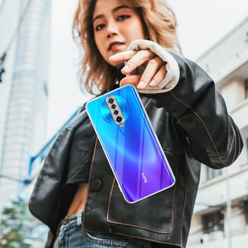Image of Jkobi Back Cover for Xiaomi Poco X2 (Silicone Clear Shockproof Case with Camera Protection | Soft and Flexible | Transparent)