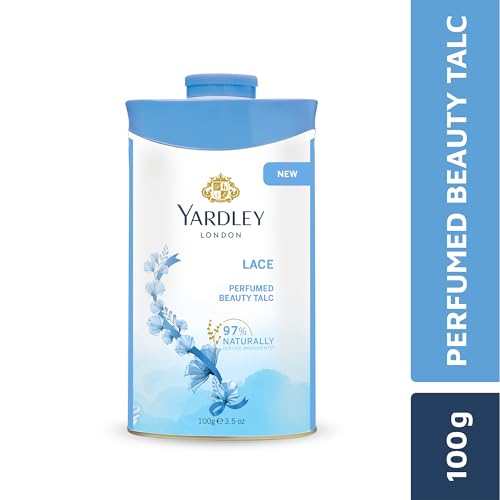 Image of Yardley London Lace Talcum Powder for Women, 100g