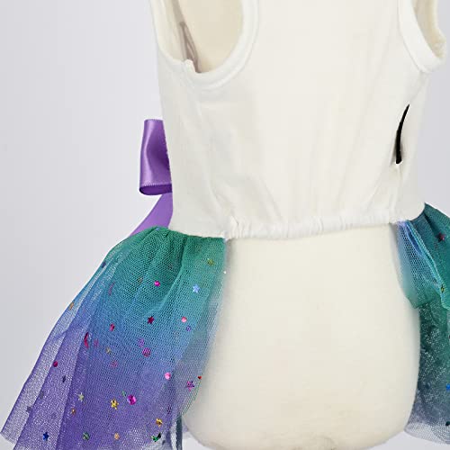 Sebaoyu Dog Dresses For Small Dogs, Summer Spring Girl Dog Clothes, Pink Puppy Dress, Chihuahua Yorkie Dress, Pet Clothing Dog Clothes Outfit Cat Apparel (Mermaid, Small) #TOP6