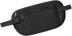 Cinto de dinheiro para viagem, carteira antiroubo, porta-passaporte RFID para viagens, homens e mulheres, bolsa de dinheiro, proteger dinheiro, documentos, cartão de crédito, preto