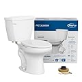 PROFLO PFCT303HE 1.28 GPF Two Piece Elongated Toilet with Left Hand Lever - 17" Tall Bowl - White