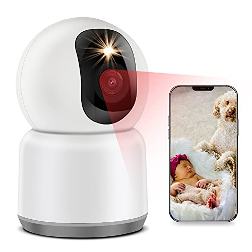 Camera for Home Security, Wifi Home Indoor Camera, Wireless Camera for Home Security 360-degree, 2 Way Audio Night Vision, Human Motion Tracking Sound Detection, IP Camera with Mobile App for Baby Pet