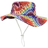 Rainbow Tie Dye Funny Sun Hat For Men Women Wide Brim Bucket Hat Boonie Hat Fishing Hiking Summer Beach Caps