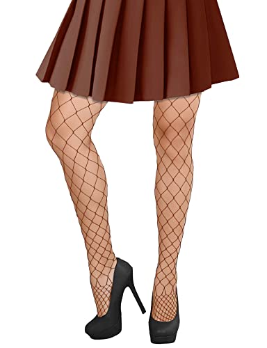 Image of Lastclream High Waisted Fishnet Tights for Women Sexy Fishnets Stockings Full Footed Fishnet Sheer Pantyhose Plus Size
