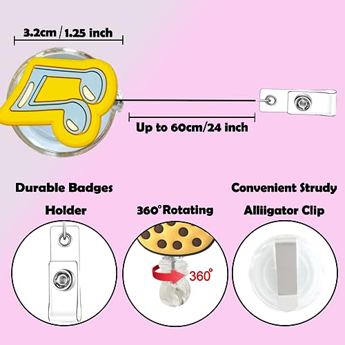 Meaxur SK112 6 Pcs Music Retractable Badge Holder Reel thumb #1