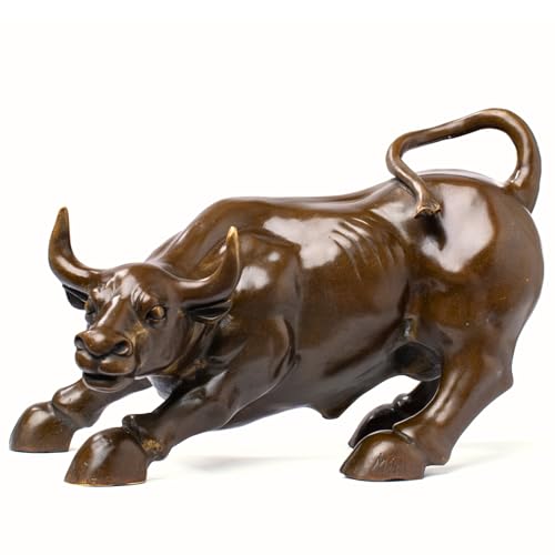 Estatua de Toro de Bronce Realong 11 pulgadas