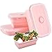 WENTS soporte de pilas plegable recipientes de almacenamiento de alimentos plegable de silicona, recipientes de Silicona Plegable caja de almuerzo Bento 350ml&800ml