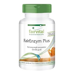 Fairvital | FairEnzym Plus – 100 DRCaps™ – Multi Enzym Komplex – mit Rutosid, Bromelain, Trypsin & Chymotrypsin HOCHDOSIERT
