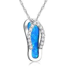 flip flop necklace-blue