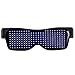 OFAY Lunettes LED Personnalisables avec Affichage Clignotant Bluetooth Messages Texte Bricolage, Animation, Contrôle par APP, USB Rechargeable, Prise en Charge De Plusieurs Langues,Bleu