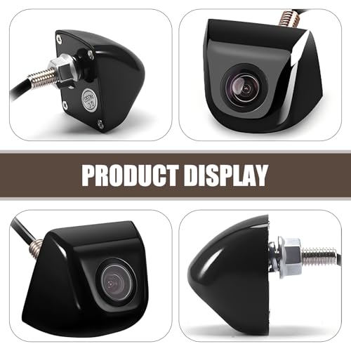 Image of 1 PC Car Rear View Camera, 1.14 inch x 1.3 inch x 0.39 inch Metal 170 Degree Wide Angle IP68 Waterproof Four Pin Ultra High Definition Night Vision Reversing Camera, Universal for Cars (Black)