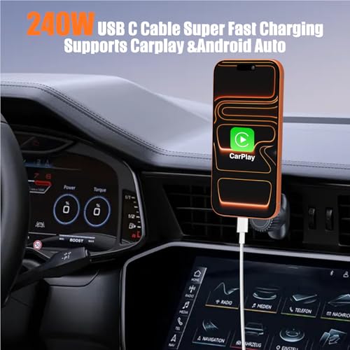 Image of 240W USB C to USB C Cable 2-Pack [3.3FT+6.6FT],Type C Fast Charging Cable for iPhone Air 17 16e 16 15 Pro Plus Pro Max，for Galaxy S25 /S24, for iPad Pro /Air /mini, for MacBook Pro /Air and More