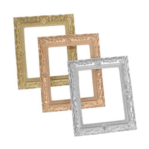GLEAVI Modelo De Marco De Imagen En Miniatura Decoración del Hogar De La Vendimia Marco De Exhibición De Obras De Arte para Marco En Miniatura 3 Piezas X 4