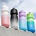 Outdoor Cycling Sports Water Bottle 650ml Grip Large Capacity Bicycle Water Kettle Squeeze Type Sports Bottle Gradient Color