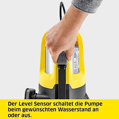 Kärcher SP 22.000 Dirt Level Sensor Schmutzwasser-Tauchpumpe, Fördermenge: 22.000 l/h, Eintauchtiefe: max. 7 m, Schmutzwasserpartikelgröße: max. 30 mm, Restwasserhöhe: 35 mm, Druck: 0,8 bar