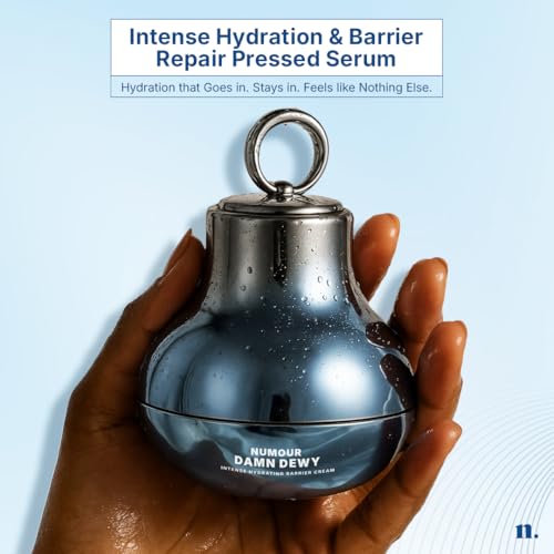 Image of Numour Damn Dewy Face Moisturiser | 7% Hyaluronic Acid | Deep Hydration, Barrier Repair | Blue LED Massager for Enhanced Absorption | 30g | All Skin Types
