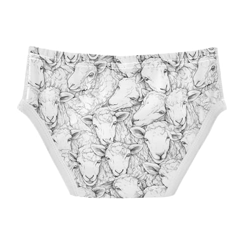 visesunny Boys Cotton Underwear Realistic Black White Goat Printed Toddler Soft Training Briefs Size 2T-8Y for Kids2