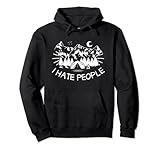 i hate people i love camping! tenda natura campeggio felpa con cappuccio