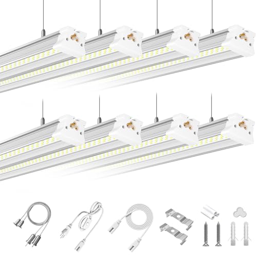 8ft LED Shop Lights 8 Pack Linkable 15000LM