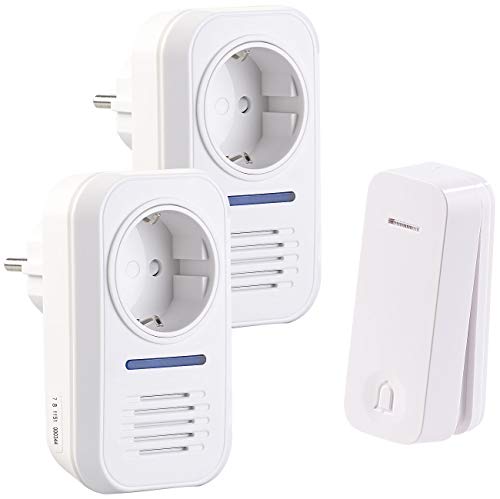 CASAcontrol Kinetische Klingel: 2 Steckdosen-Funkklingeln & kinetischer...
