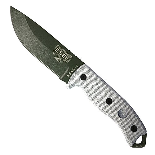ESEE Authentic Model 5 Tactical Survival Fixed Blade Knife - Ambidextrous Kydex Sheath - SERE Team Designed (ESEE-5P-OD-E) - Thumbnail 2