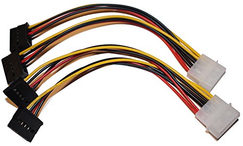 RiteCable (2 Pack) Molex to Dual SATA Power Splitter Cable Hard Drive HDD SSD