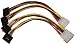 RiteCable (2 Pack) Molex to Dual SATA Power Splitter Cable Hard Drive HDD SSD