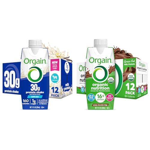 Bundle Orgain Shake Proteico Vainilla y Chocolate 12 Pack miniatura 1