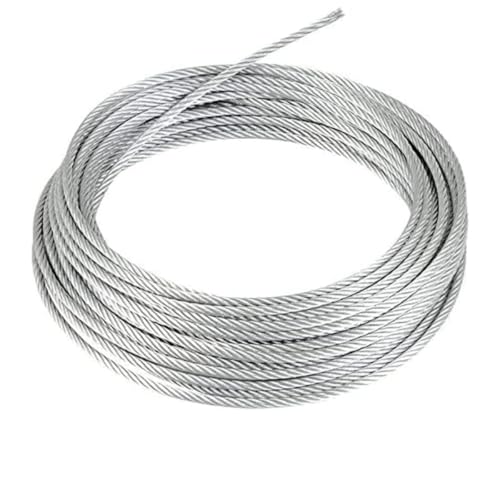 hujusiliango ���C���[ ���a2mm/3mm/4mm/5mm/6mm 304�X�e�����X�|�q��@���C���[���[�v�R���d�l ���� �Ԍ��� ���t�e�B���O���[�v�������C���[���[�v7x19�X�g�����h�R�A ���T�C�Y�I���\ �ы� DIY �t�F���X �� (10M