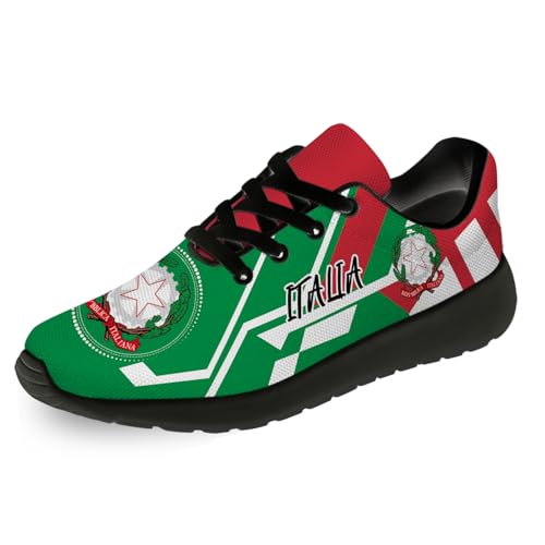 Italy Flag Shoes for Men Women Breathable Lightweight Tennis Running Shoes Walking Sneakers Gifts for Boyfriend Girlfriend