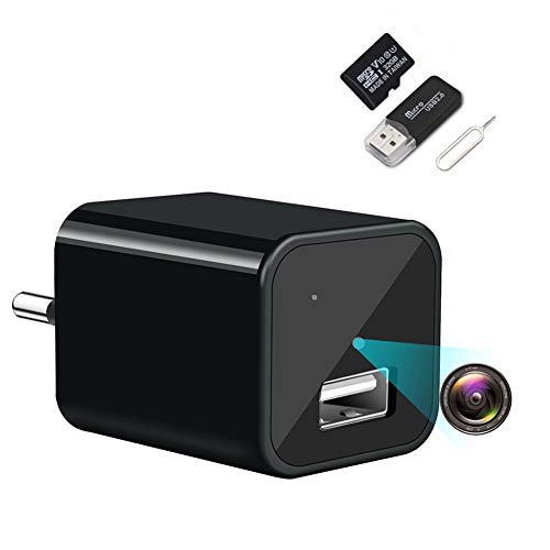 Sinoeem Mini Cámara Espía 1080P Portátil Cámara Oculta Cámara Detector de Movimiento Incluidas Tarjeta SD