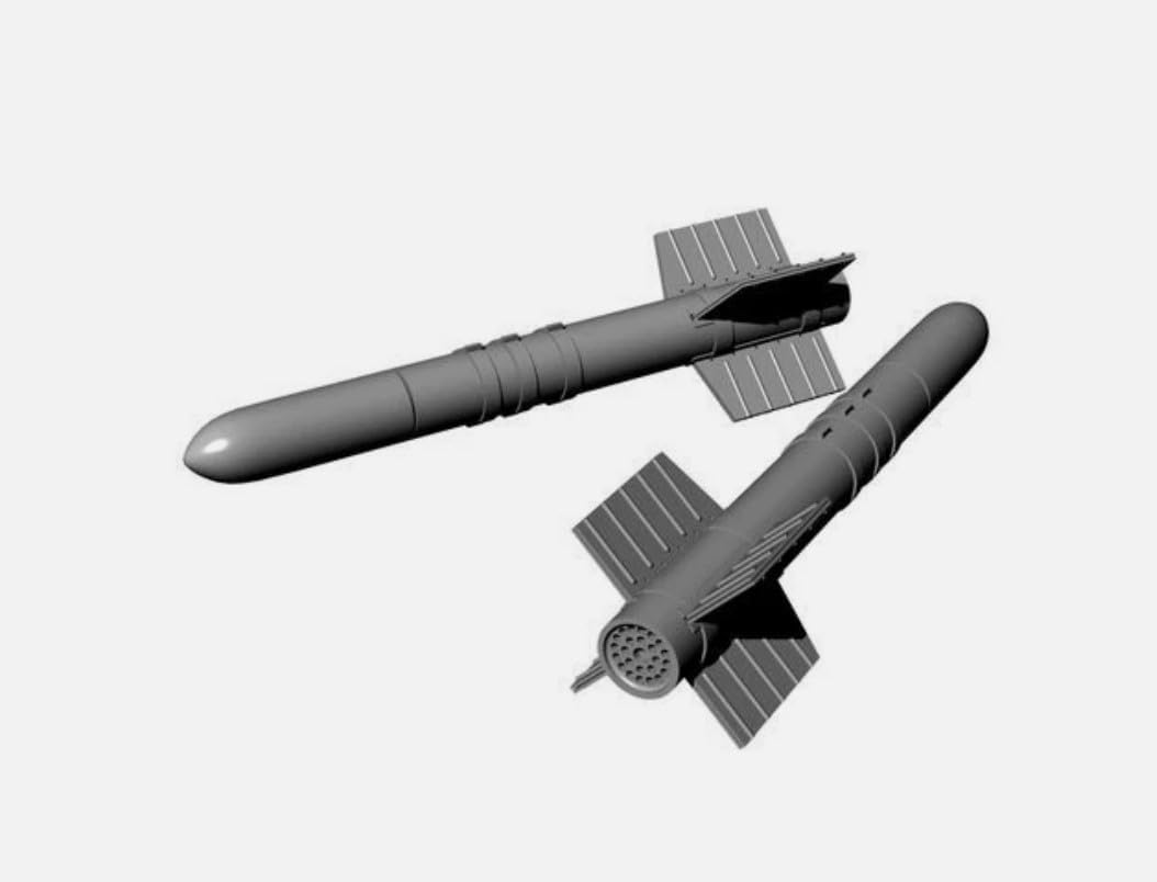 Brengun BRL48158 1/48 Dummy Resin kit Tiny Tim Rocket (2pcs) Resin kit of U.S. Airborn Rocket