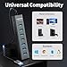 ABFCRTTW 4Ft 7-Port USB 3.0 Hub for Desktop - Aluminium USB Extender Hub 5Gbps, USB Multiport Adapter, USB Splitter, USB Hub Long Cable for Desktop, PC, Flash Drive, Mobile HDD, Windows/XPS, 1.2m