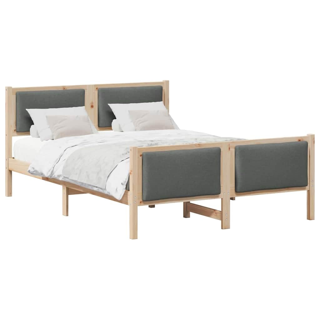 Lite sosnowe nowoczesna sypialnia Rama 160x200 Białe | Rama łóżka biała lite drewno sosnowe 160x200 cm z zagłówkiem stabilna konstrukcja do sypialni