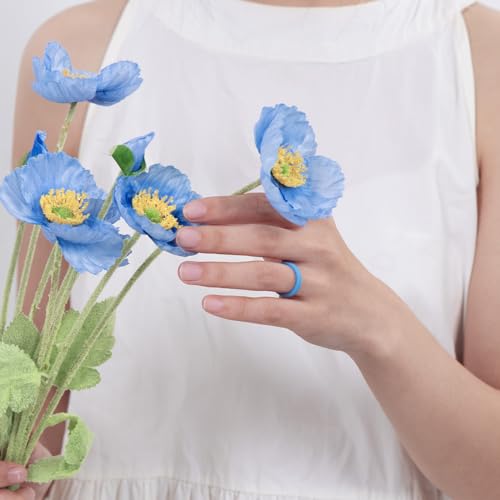 Egnaro Women's Silicone Stackable Rings, 3.2mm Wide Thin Rubber Wedding Bands For Her, Flexible For Workout4