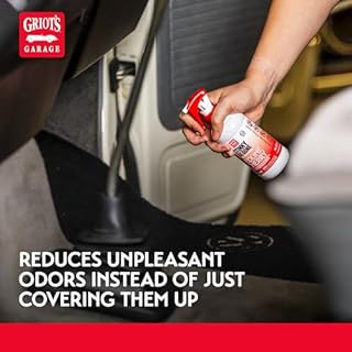 Griot's Garage Stinky-Be-Gone Fine Leather Air Freshener Spray – Odor Remover for Cars, Trucks, and SUVs on Carpets, Floor Mats, and Under Seats, 8oz