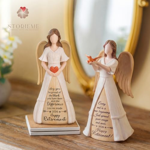 Storieme 2026 Happy Retirement Angel Figurine Gift for Woman Nurse Teacher - Image 2