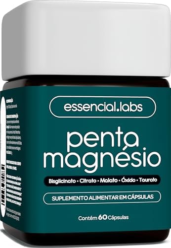 PENTA MAGNÉSIO - Dimalato + Bisglicinato + Citrato + Taurato + Óx...
