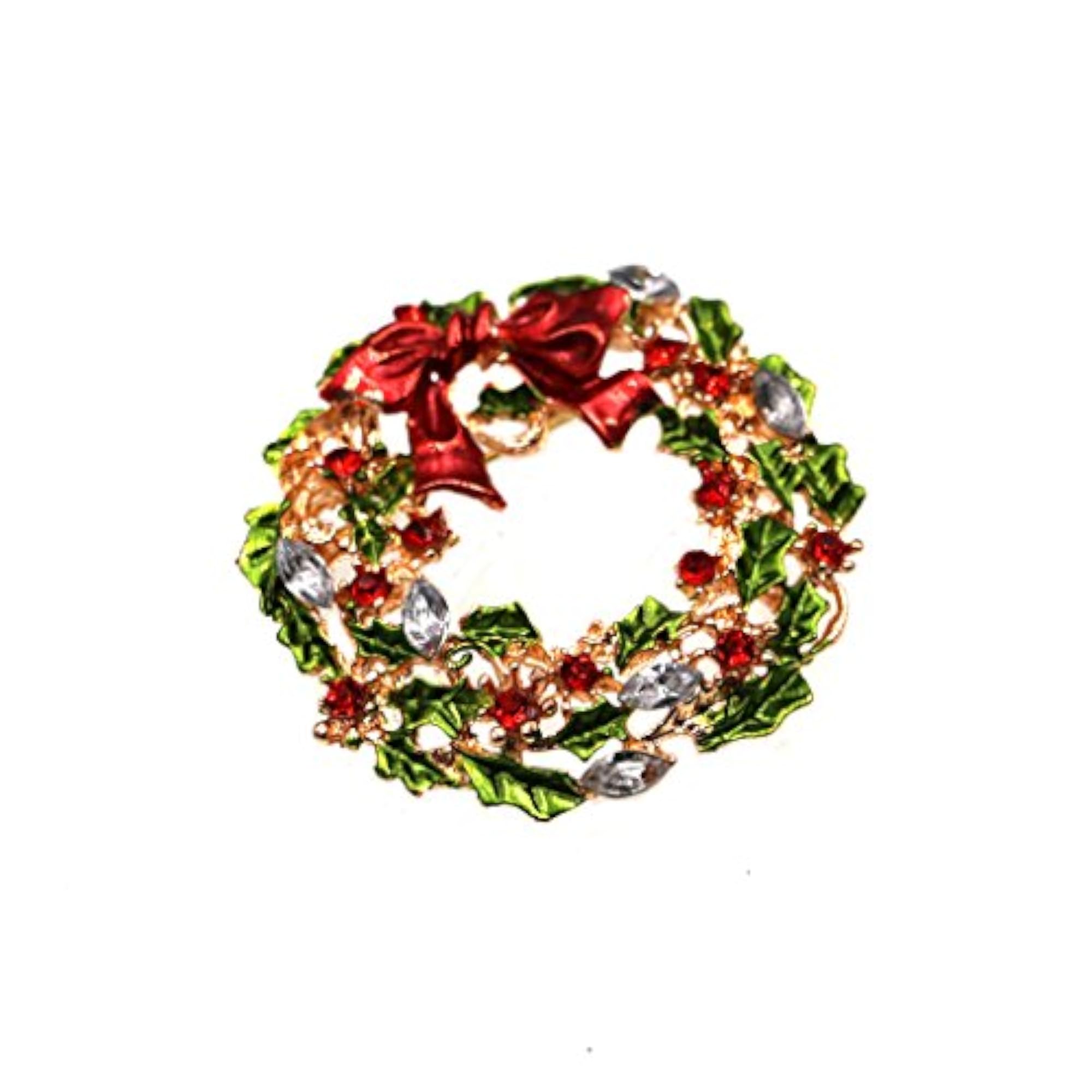 Women's Round Crystals Flower Brooch Pin, Party Gift