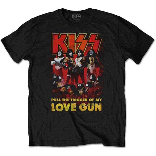 Image of Kiss Love Gun Glow Official Tee T-Shirt Mens Unisex (X-Large) Black
